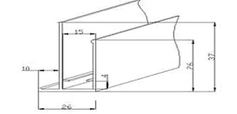 Эф-профиль алюминий окрашенный RAL 7032 (3,0 м)
