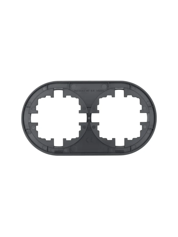 Рамка двухместная горизонтальная Lezard OSEN акриловая черная круглая Рамка двухместная горизонтальная Lezard OSEN акриловая черная круглая