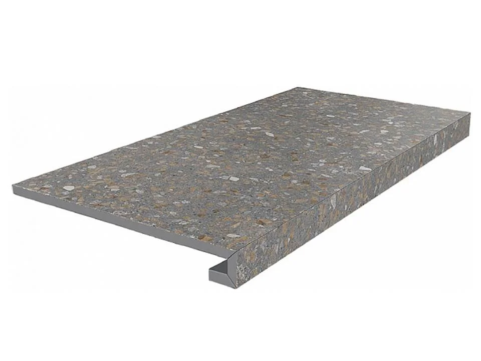 Ступень KERAMA MARAZZI Терраццо клееная коричневая 33х60х11 арт.SG632200R&#92;GCF