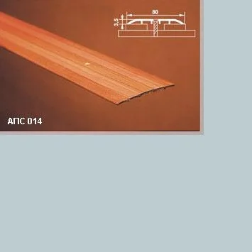 Порог АПС 014 алюминиевый 900*80*3,5 мм одноуровневый (01 серебро)