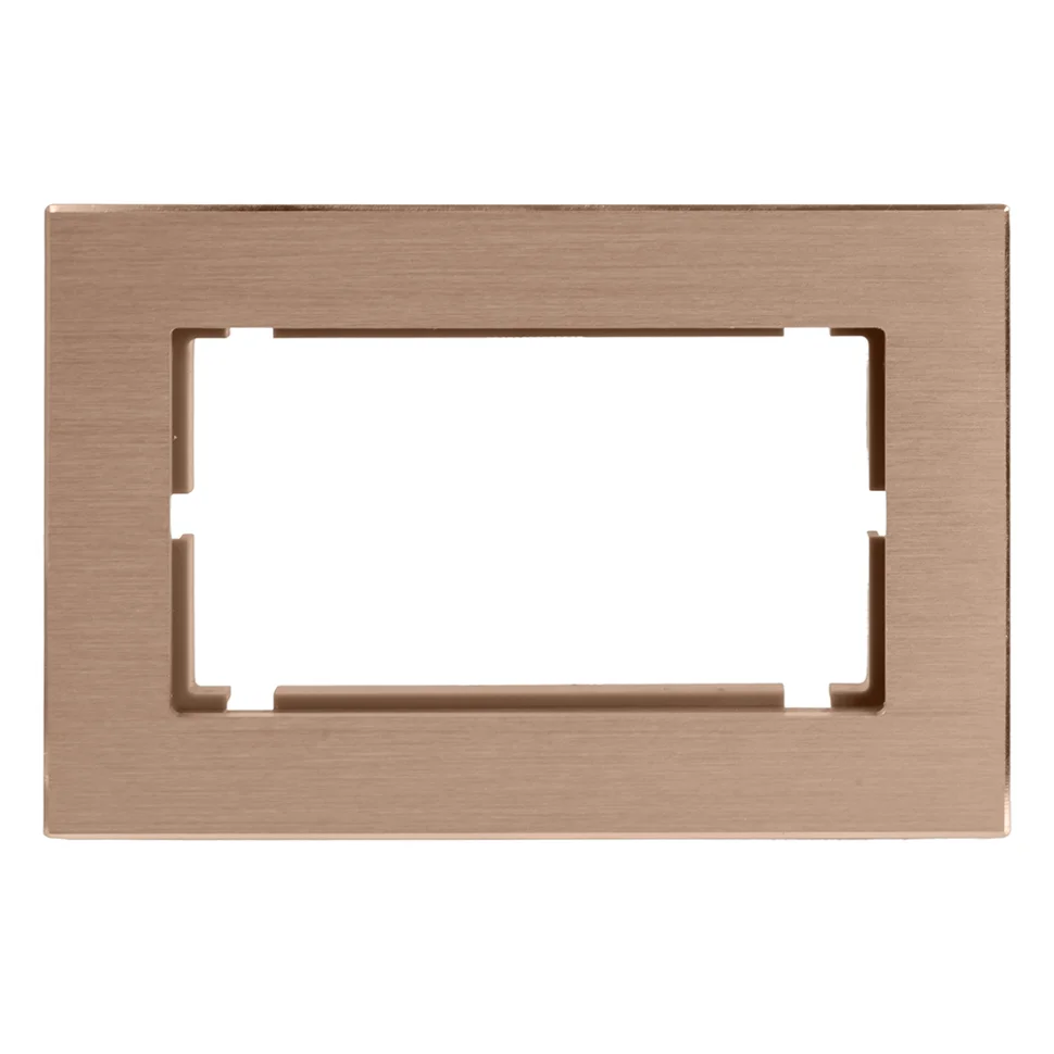 Рамка двухместная (без перемычки) STEKKER Катрин шампань металл (MFR00-7012-02) Рамка двухместная (без перемычки) STEKKER Катрин шампань металл (MFR00-7012-02)