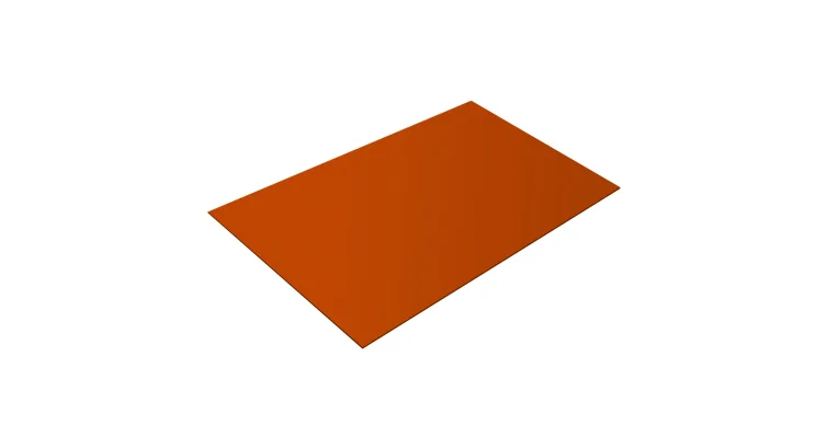 Плоский лист PE RAL 2004 (оранжевый), 0.45 мм, 1.25*2м (В пленке)